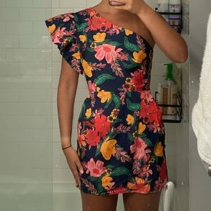 One shoulder mini dress